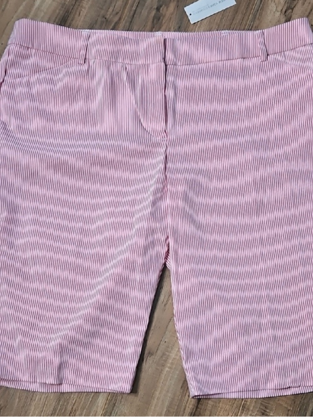 7th Avenue New York & Company Pink & White Striped Women's Shorts NWT